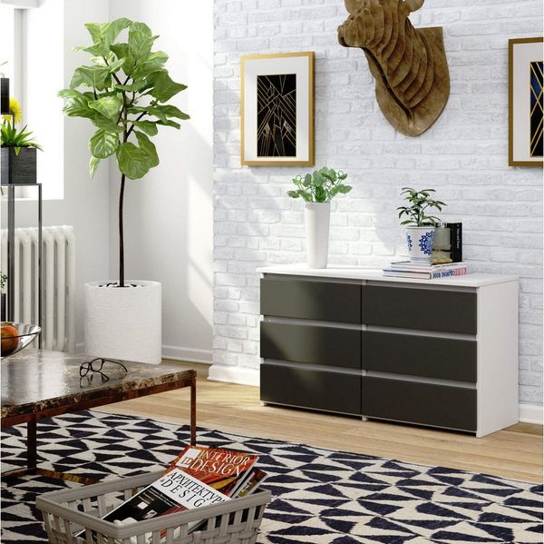 Raumhirsch Furniture Kommode Moderne Kommode 100 cm - Praktisches Sideboard - 6 Schubladen, (viele Farbvarianten - Maße: 100 x 57 x 35 cm) - Hochwertig & stabil