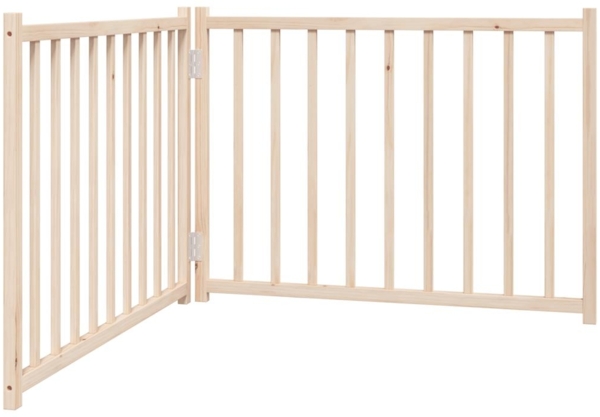 vidaXL 2-tlg. Hundetor Faltbar 160 cm Massivholz Tanne 352272