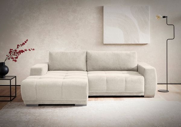 Home affaire Ecksofa Bolero L-Form, B: 241 cm, wahlweise mit Bettfunktion & Bettkasten