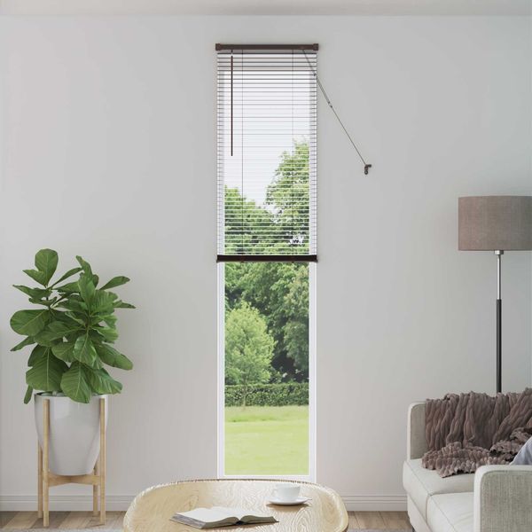vidaXL Venetianer Jalousie Dunkelbraun mit Muster 213 x 40 cm PVC 42003797