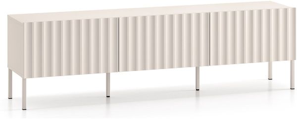Selsey 'Derriva' TV-Lowboard mit geriffelten Fronten, hellbeige, ca. 50 x 170 x 37 cm