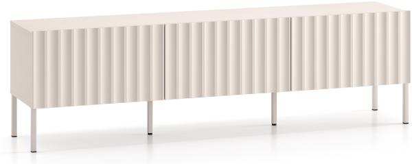 Selsey 'Derriva' TV-Lowboard mit geriffelten Fronten, hellbeige, ca. 50 x 170 x 37 cm