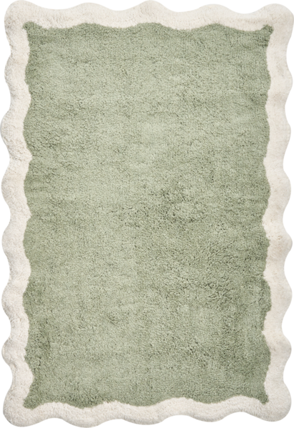 Badematte NANGAL Grün 60 x 90 cm Baumwolle