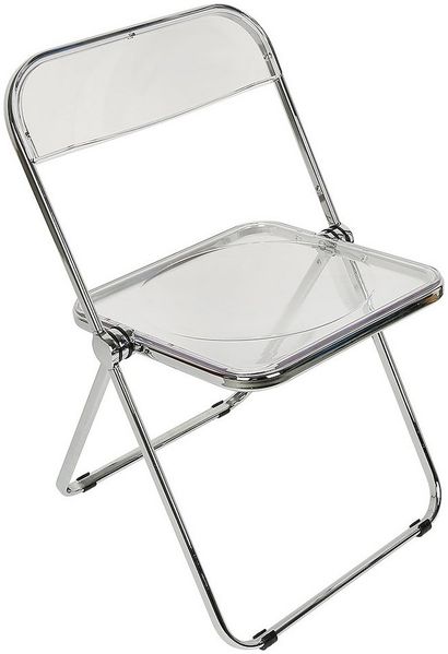 JEOBEST Klappstuhl Acryl Transparent Stuhl, (Stück, 1 St), Stahlrahmen mit Chrom-Finish, bis 120 kg belastbar