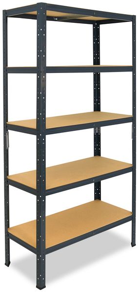 shelfplaza HOME 180x75x45 cm Schwerlastregal in anthrazit mit 5 Böden und 175 kg Traglast pro Boden