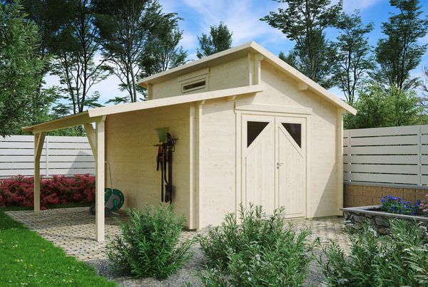 Gartenhaus Varianta 44 E +SD Natur