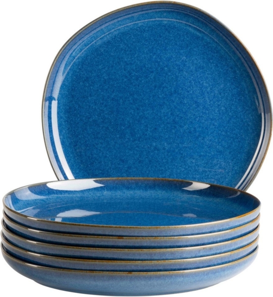 MÄSER Speiseteller Cordelia, Teller-Set aus Steinzeug, (6 St), Geschirr-Set