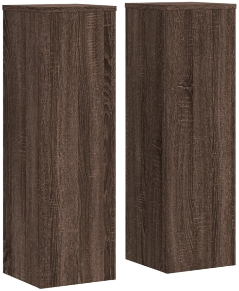 vidaXL Pflanzenständer 2 Stk. Eichen-Optik 25x25x80 cm Holzwerkstoff 852948