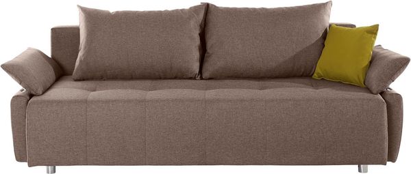 COLLECTION AB Schlafsofa Funtastic, B: 212 cm, Liegel. 145x187 cm, Bettfunktion, Bettkasten, Armteilverstellung & 1 Zierkissen, Federkern