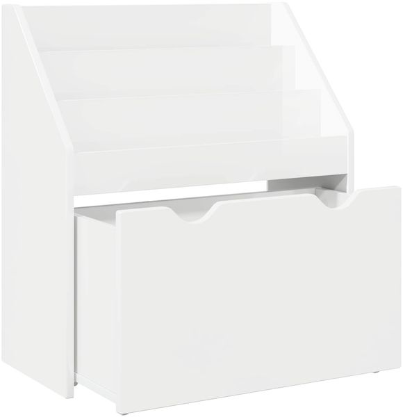 vidaXL Kinderregal Hochglanz Weiß 60 x 29,5 x 69 cm Holzwerkstoff 892393 Bild 6