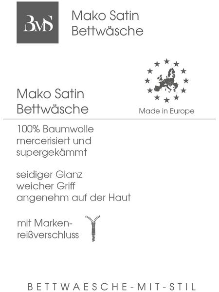 Bettwaesche-mit-Stil Mako Satin Damast Bettwäsche Waves grau Garnitur 155x220cm Bild 2