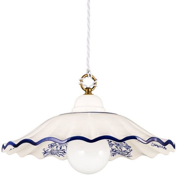 Helios Leuchten Pendelleuchte Küchenlampe Keramik, Keramiklampe, Deckenlampe, Hängelampe, für Esstisch Küche, handgefertigt handbemalt