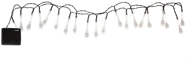 LED Lichterkette, Warmweiß, Dämmerungssensor, Dauer- oder Blinklicht