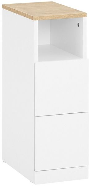 SoBuy FBT149-WN Nachttisch, Spanplatte, Melamin, Weiß, 35 x 60 x 20 cm