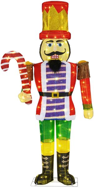 170 cm Weihnachten Nussknacker Figur mit Zuckerstange Weihnachtsfigur Soldat