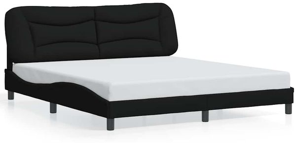 Doppelbett, Bettgestell Modernen ohne Matratze Schwarz 180x200 cm Stoff d2638e