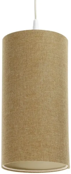 BPS Koncept 0T0-014-15w25 Hängeleuchte BOHO ELEGANT E27 1x40W Stoff strukturiert auf PVC-Kunststoff braun H:102cm Ø15cm dimmbar
