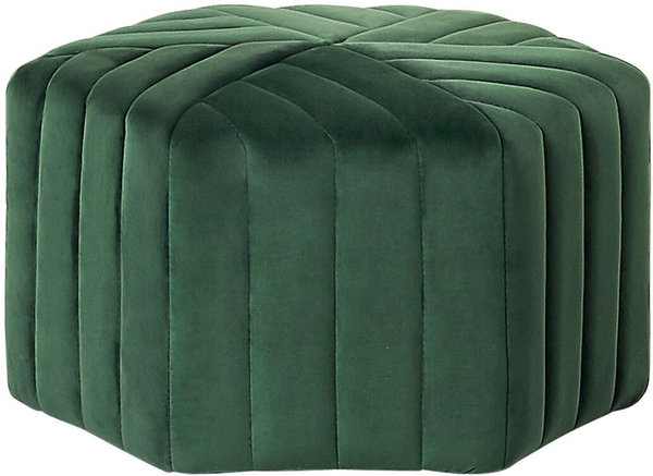 Pouf dunkelgrün sechseckig MURIETTA