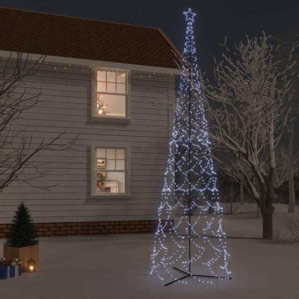 vidaXL LED-Weihnachtsbaum Kegelform Kaltweiß 3000 LEDs 230x800 cm