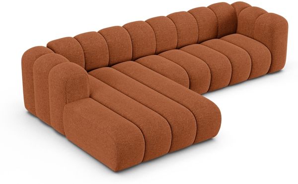 Micadoni Modulares Ecksofa Lupine 4-Sitzer Links Chenille Eden Ziegel Bild 3