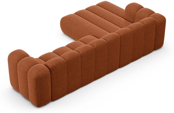 Micadoni Modulares Ecksofa Lupine 4-Sitzer Links Chenille Eden Ziegel Bild 4
