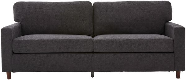 LVHOM 2-Sitzer Sofa mit USB&LED, Zweier Polstersofa Chenille Bezug, Loveseat mit Getränkehaltern, Doppelsofa Stoffsofa Loungesofa, Dunkelgrau Bild 2