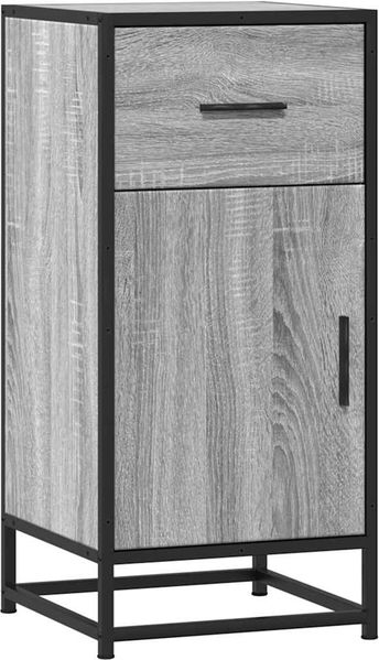 vidaXL Sideboard Grau Sonoma 35,5x35x76 cm Holzwerkstoff und Metall 848962 Bild 2