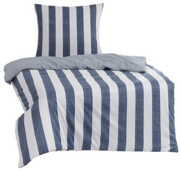 TRAUMSCHLAF Bettwäsche Usedom, Mako Satin, 2 teilig, Maritimes Design mit Wendeseite Bild 4