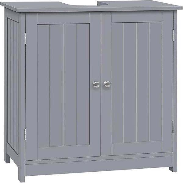 Woltu Waschbeckenunterschrank (1-St) Badezimmerschrank mit 2 Türen, 60x60x30cm, Holz