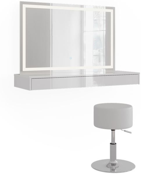 Schminktisch Sherry Weiß 120 cm 3 Teile Vicco