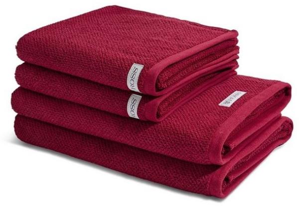 Ross Selection 4 tlg. Frottier-Set - 2 X Handtuch (50 X 100cm), 2 X Duschtuch (70 X 140cm) - 540 g/m2 - Rubin