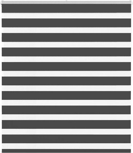 Doppelrollo Duo-Rollo Schwarz 135x100 cm Stoffbreite 130,9 cm Polyester