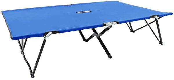 Doppelliege Klappbar, Gartenmöbel Blau Stahl