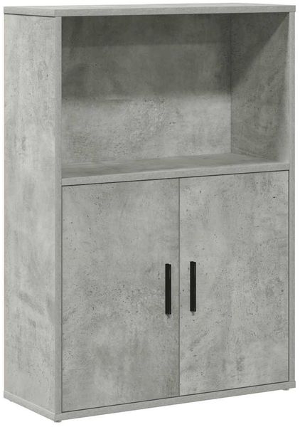 Bücherregal | Standregal Betongrau 60x24x85 cm Holzwerkstoff