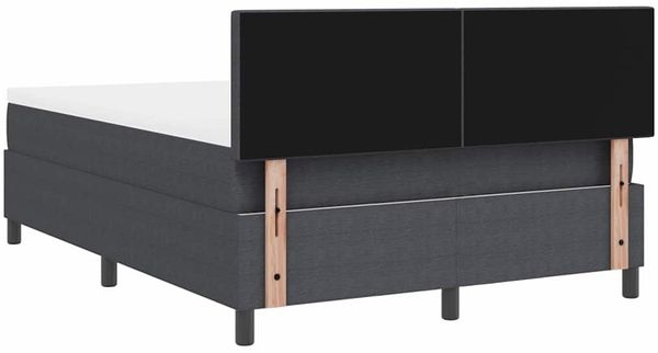 vidaXL Boxspringbett Dunkelgrau und Weiß 160 x 200 cm Cordstoff 3337520 Bild 9
