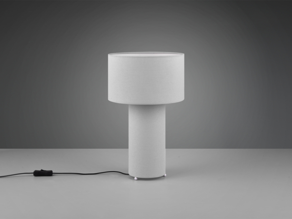 Tischleuchte BALE Korpus und Lampenschirm Stoff Ultimate Grau, Höhe 40cm Bild 4