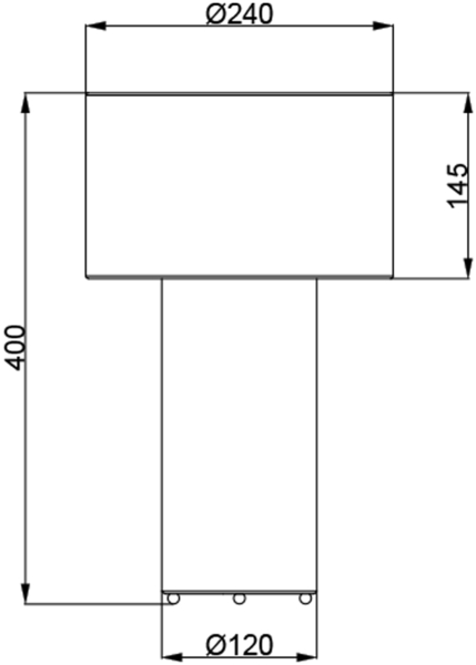 Tischleuchte BALE Korpus und Lampenschirm Stoff Ultimate Grau, Höhe 40cm Bild 6