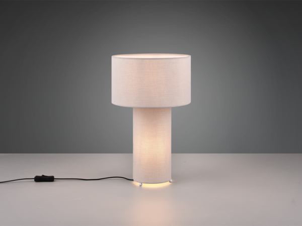 Tischleuchte BALE Korpus und Lampenschirm Stoff Ultimate Grau, Höhe 40cm Bild 5