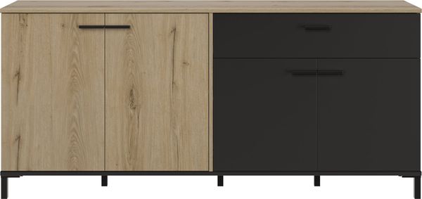 Calicosy Anrichte 4 Türen 1 Schublade L180 cm - TRUST - Braun