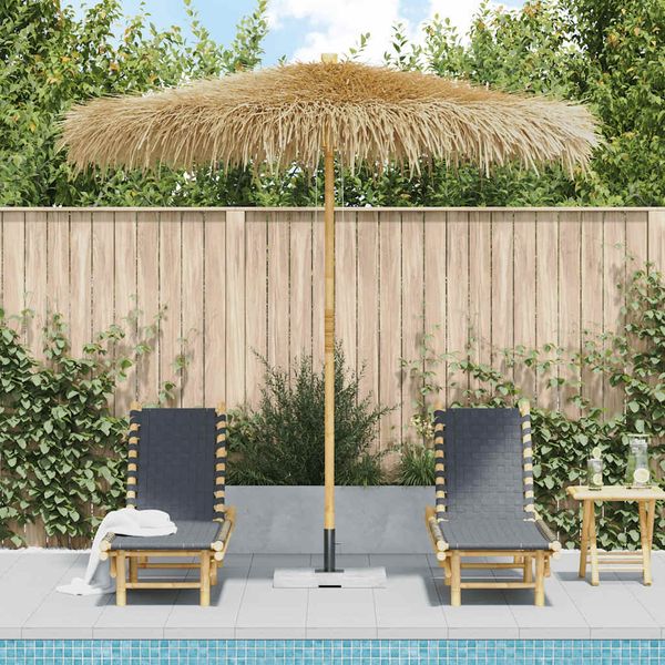 vidaXL Bambus-Sonnenschirm mit Bananenblatt-Dach 210 cm 43160