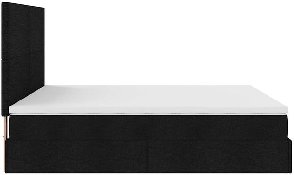 vidaXL Ottoman-Bett mit Matratzen & LEDs Schwarz 200x200 cm Stoff 3314529 Bild 9
