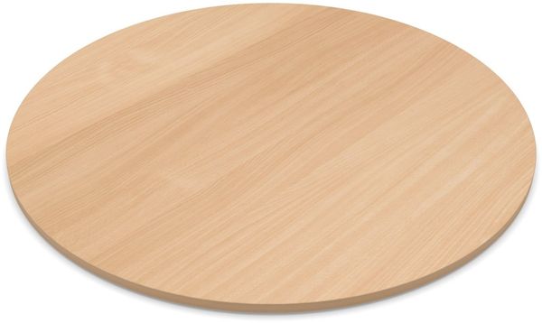 Dekor Spanplatte 19mm Tischplatte rund melaminharzbeschichtet Buche mit ABS Kante Umleimer - Größe 110 x 110 cm - Höhe 1,9 cm - Farbe Buche Hell