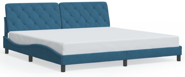 vidaXL Bettgestell ohne Matratze Blau 200x200 cm Samt 3207945