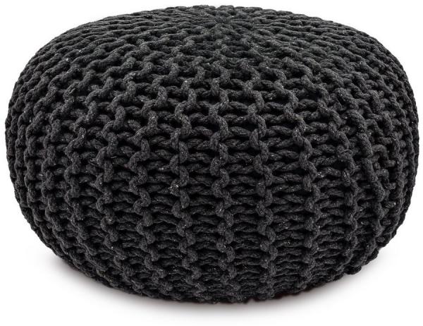 Amagohome Sitzhocker Sitzpouf Strickhocker Pouf Ø45 H30cm Bodenkissen Indoor Baumwolle recy
