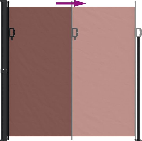 vidaXL Seitenmarkise Ausziehbar Braun 200x600 cm 4004554 Bild 5