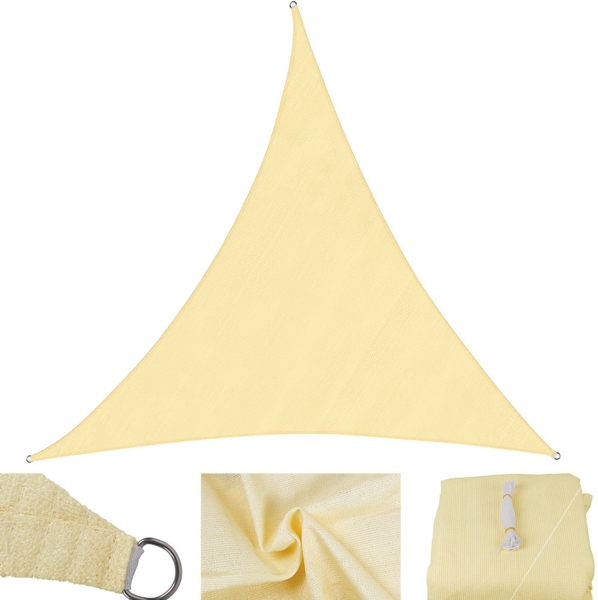 Sonnensegel Creme/Weiß Rechteck 2x4m Schatten UVSchutz Wetterfest Balkon Outdoor Bild 2