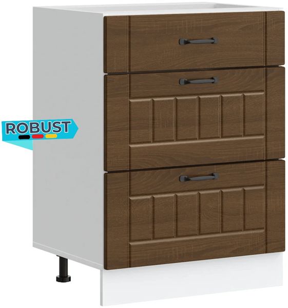 Küchenunterschrank MARO Braun Eichen-Optik 60x46x81,5 cm | Küche Unterschrank mit Schublade
