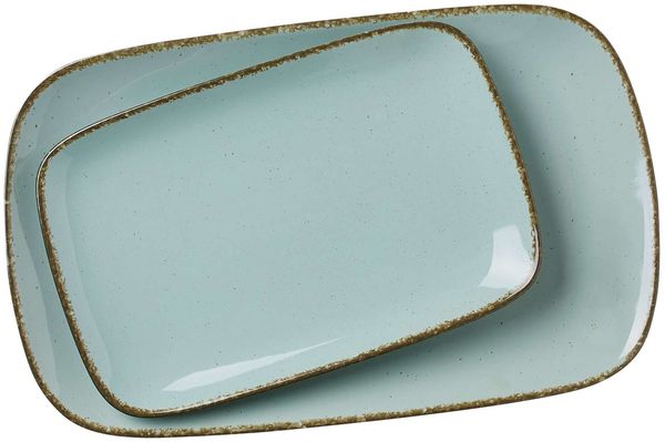 Ritzenhoff & Breker Servierplatte "Casa", Steinzeug, (Set, 2-tlg, 1 Platte groß, 1 Platte klein)