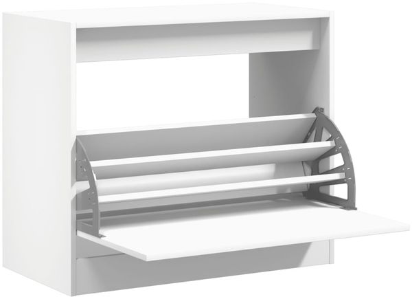 vidaXL Schuhschrank Weiß 80x42x69 cm Holzwerkstoff 840001 Bild 2