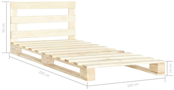 vidaXL Palettenbett Massivholz Kiefer 100×200 cm [285242] Bild 7